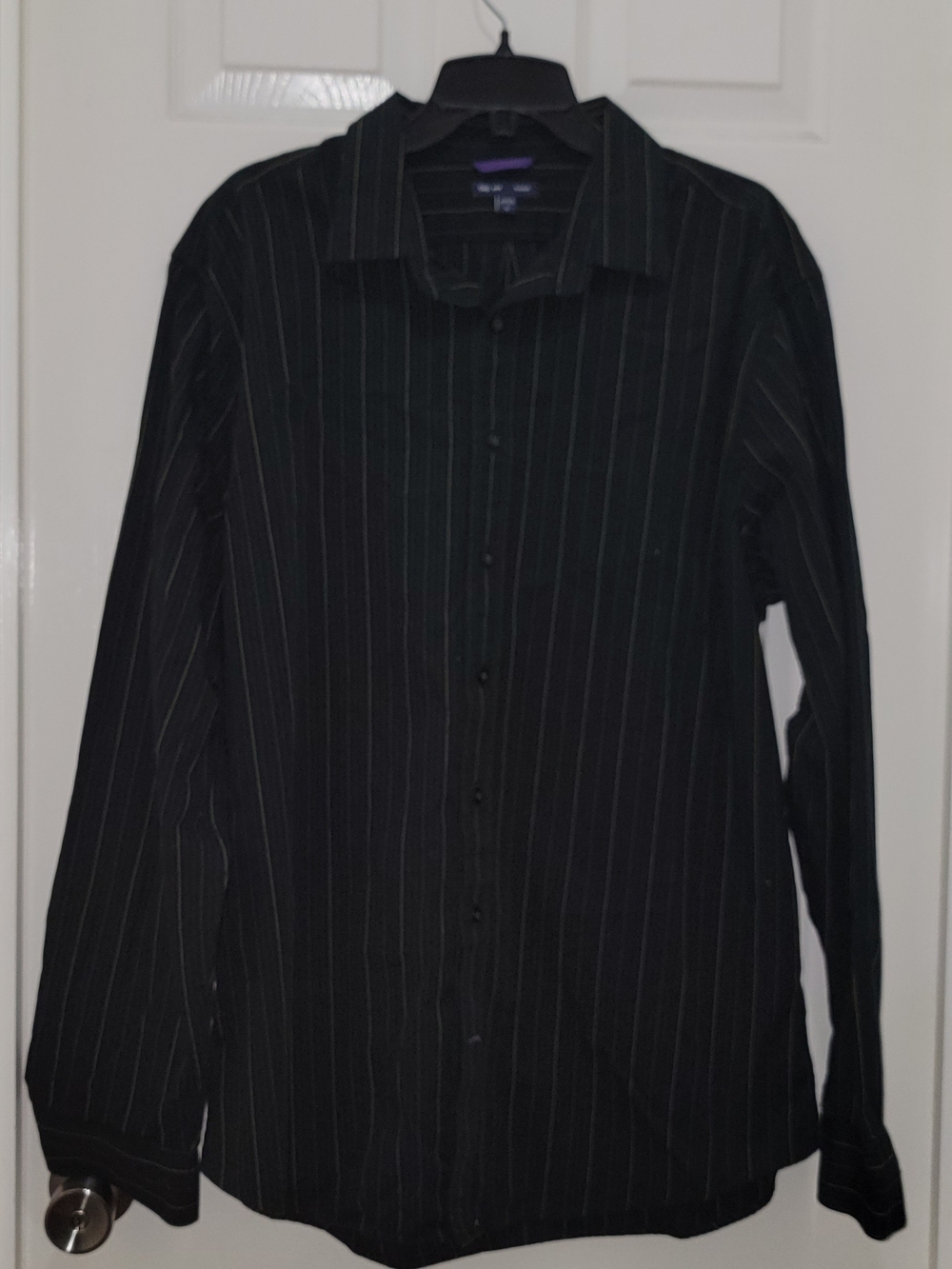 GAP Men's Black Pinstripe Dress Shirt